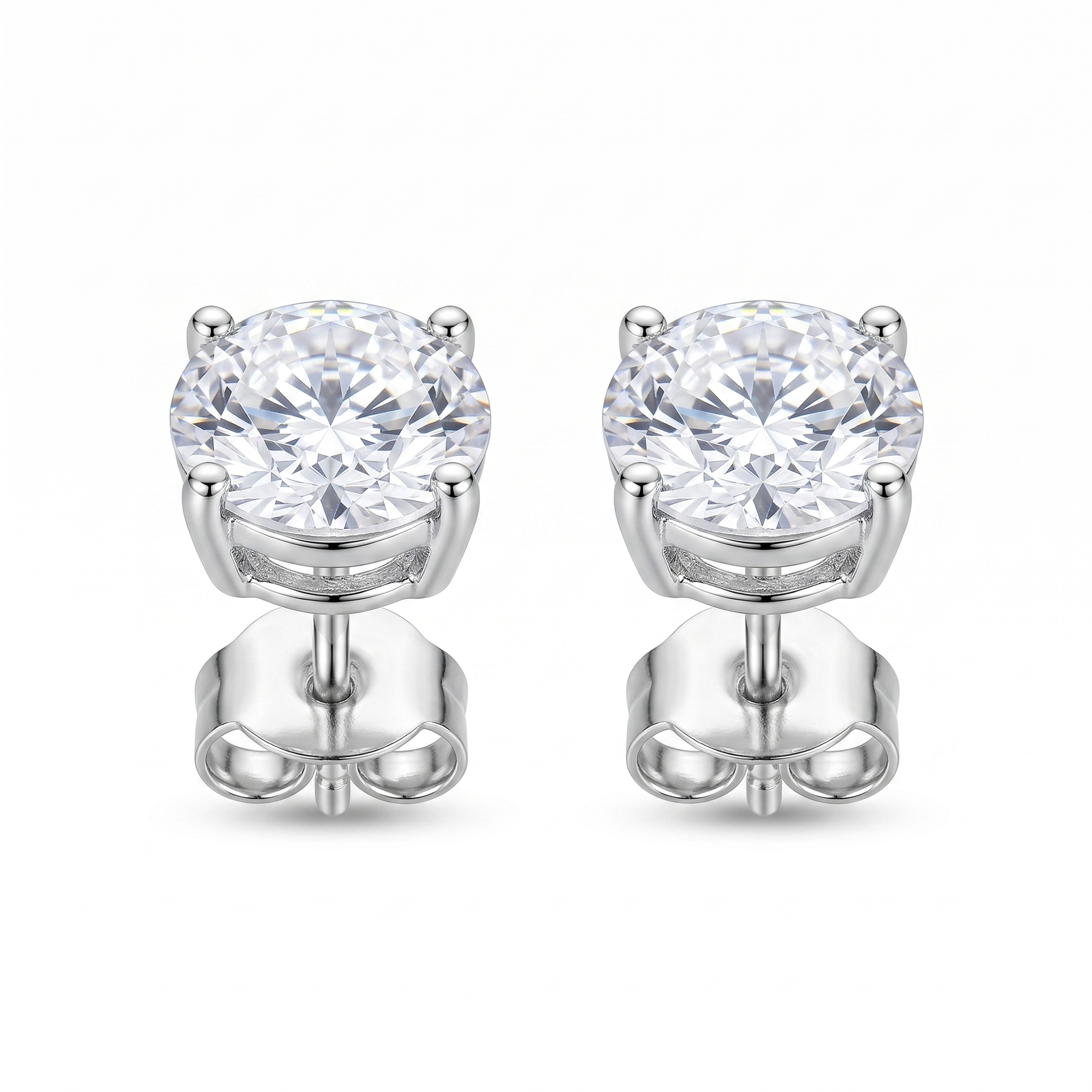 Orecchini Punto Luce in Argento 925 con Zircone Brillante