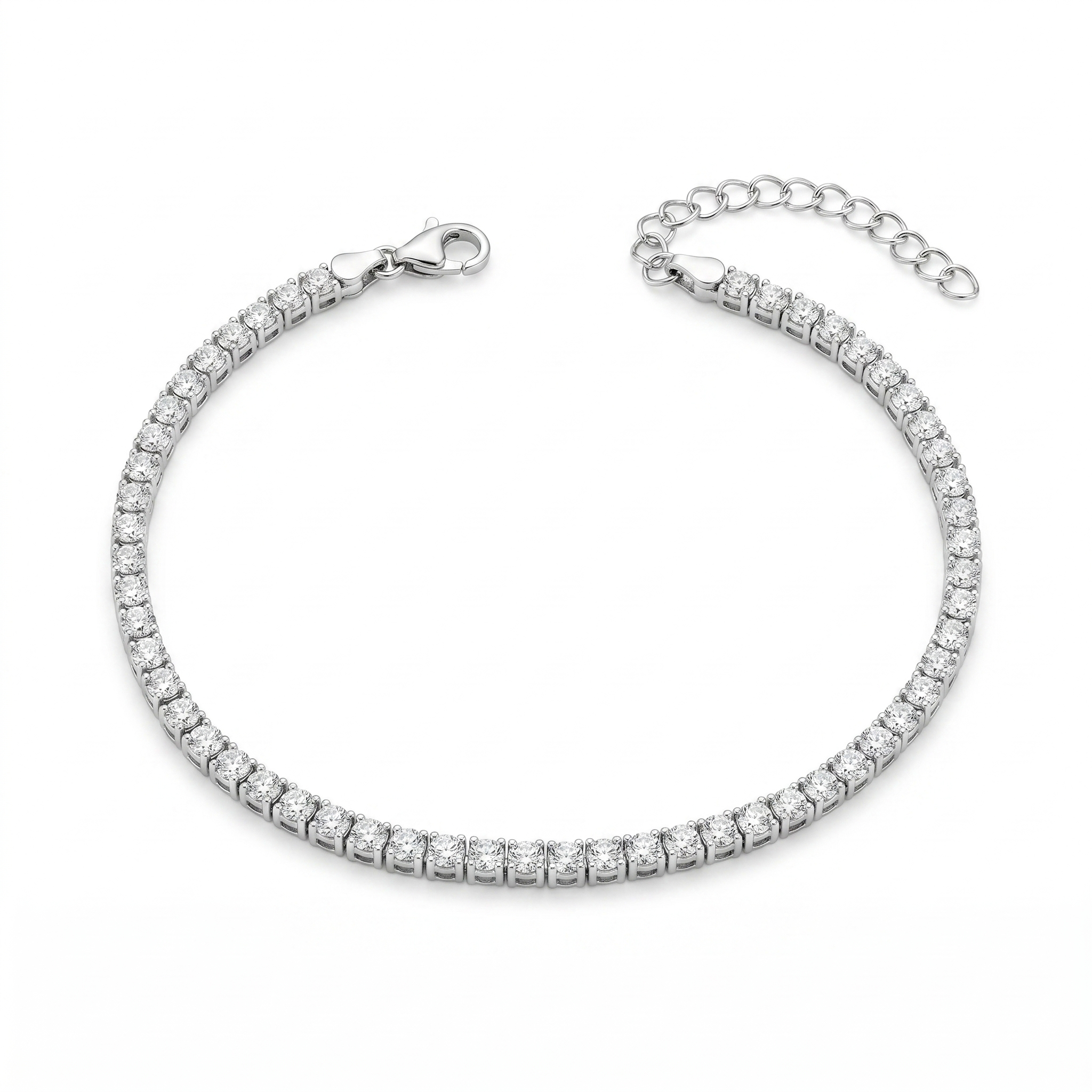 Bracciale tennis con pietre bianche