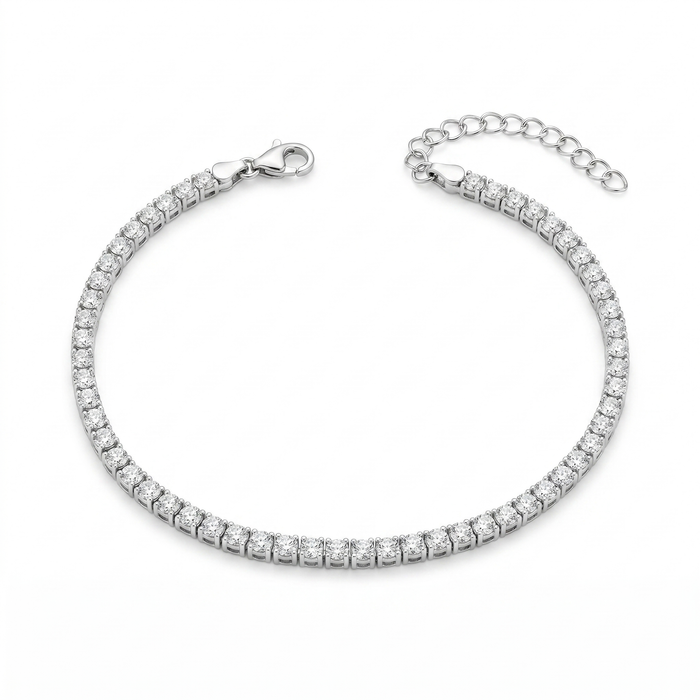 Bracciale tennis con pietre bianche